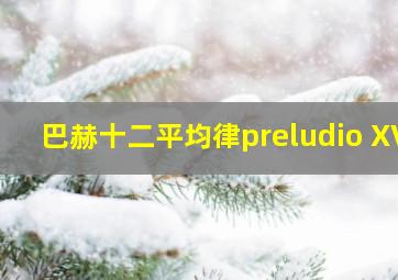 巴赫十二平均律preludio XV